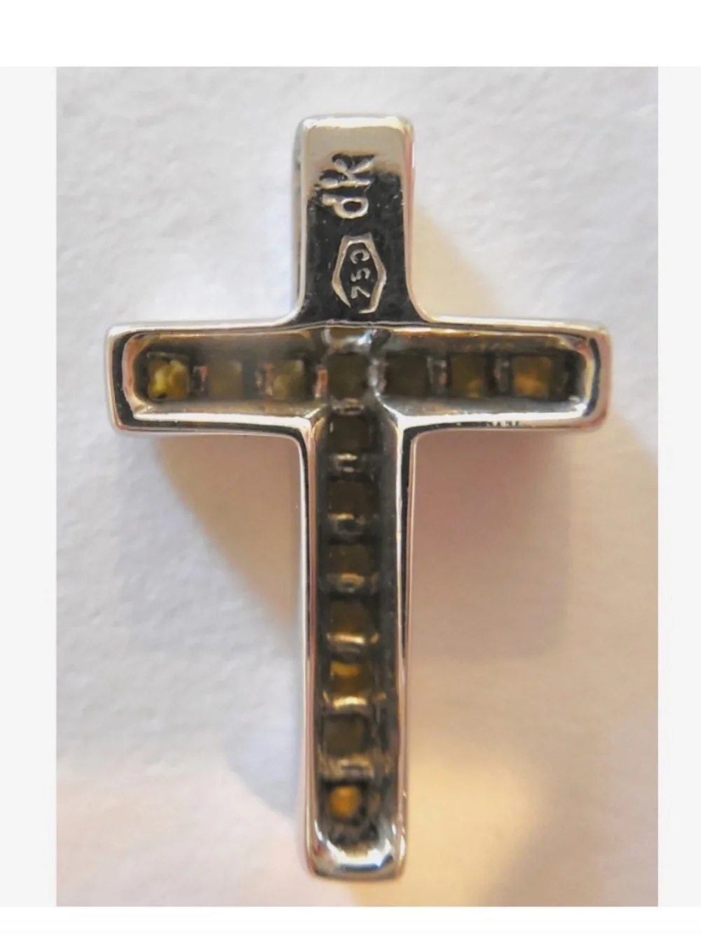 18K DIAMOND & SAPPHIRE 1.5ctw 3 CROSS INTERCHANGEABLE Pendant 18
